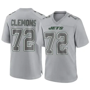 Men's New York Jets Micheal Clemons Gray Atmosphere Fashion Jersey - Game