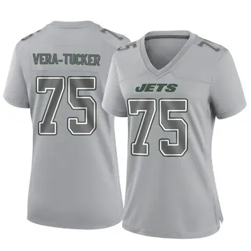 Men's Nike Alijah Vera-Tucker Gotham Green New York Jets Game Player Jersey Size: 4XL