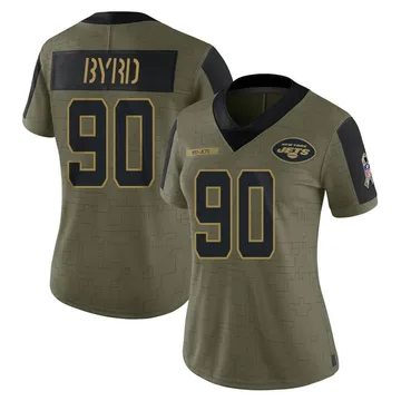 Unsigned Dennis Byrd Jersey #90 New York Custom Stitched Green