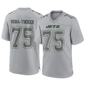 Men's Nike Alijah Vera-Tucker Gotham Green New York Jets Game Player Jersey Size: 4XL