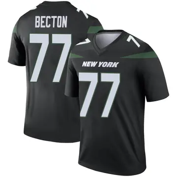 Nike New York Jets No77 Mekhi Becton Gray Youth Stitched NFL Limited Inverted Legend Jersey